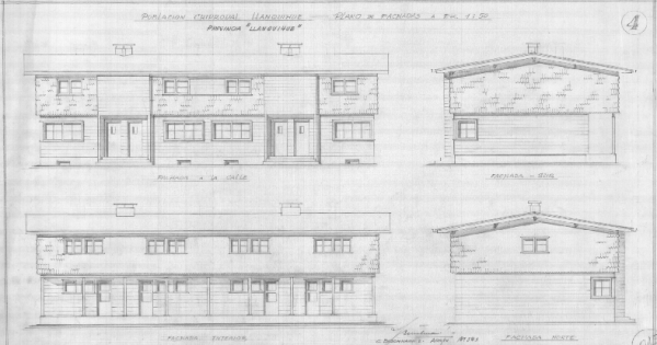 Fábrica y población en Llanquihue Chiprodal Ovejeria Osorno 1934-1947-1950-1956