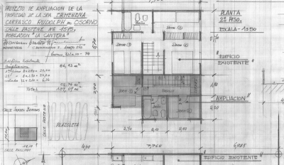 Ampliación Carrasco Rudloff Ermenena Osorno 1974