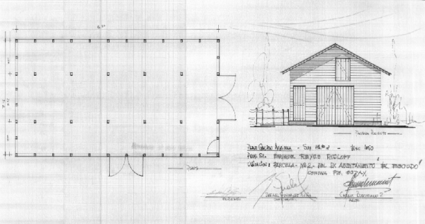 Vivienda y galpón de madera Reyes Enrique